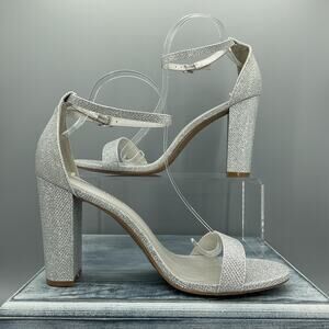 NEW Dream Pairs Women’s Hi-Chunk High Heels Silver Size 11